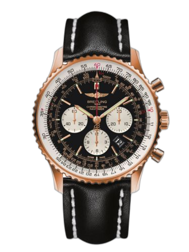 [RB012721.BD10.441X] Navitimer 01 46 Red Gold / Black / Calf