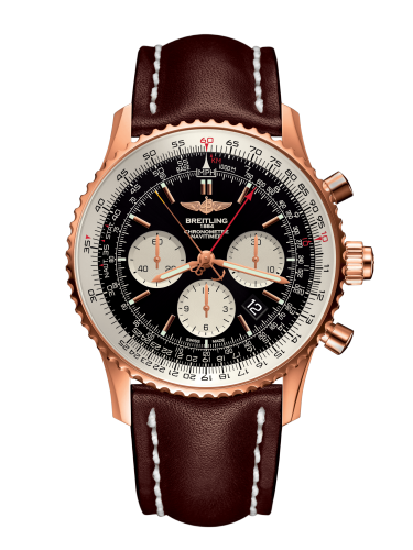 [RB031121/BG11/443X/R20BA.1] Navitimer Rattrapante Red Gold / Black / Calf / Pin