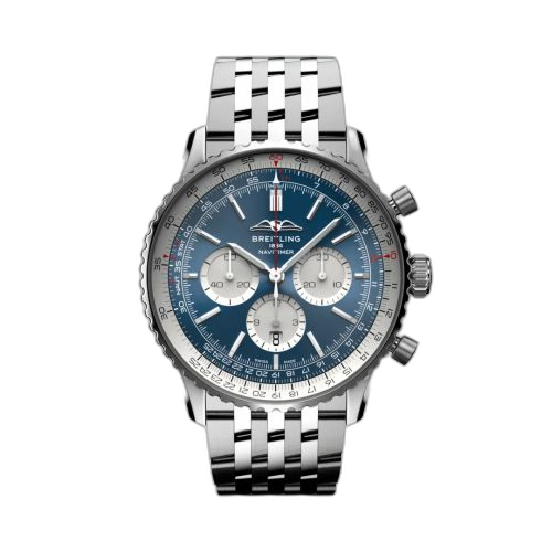 [AB0137211C1A1] Navitimer B01 Chronograph 46 Stainless Steel / Blue / Bracelet