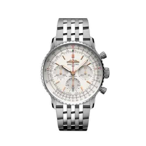 [AB0139211G1A1] Navitimer B01 Chronograph 41 Stainless Steel / Silver / Bracelet