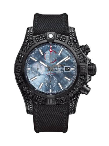 [M13371BU.BE52.264S] Super Avenger II Diamondworks / Black Steel / Blue MOP / Military