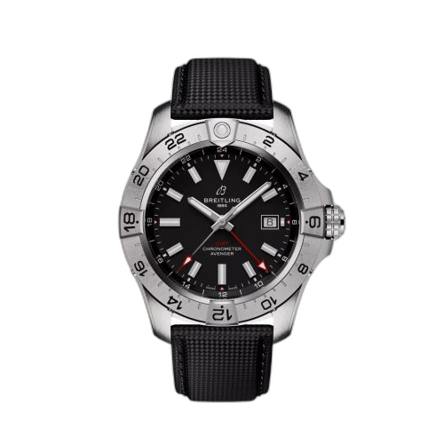 [A32320101B1X1] Avenger Automatic GMT 44 Stainless Steel / Black / Strap