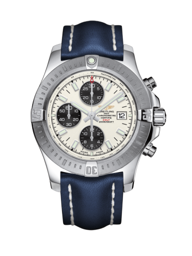 [A1338811/G804/112X/A20D.1] Colt Chronograph Automatic Stainless Steel / Stratus Silver / Calf / Folding