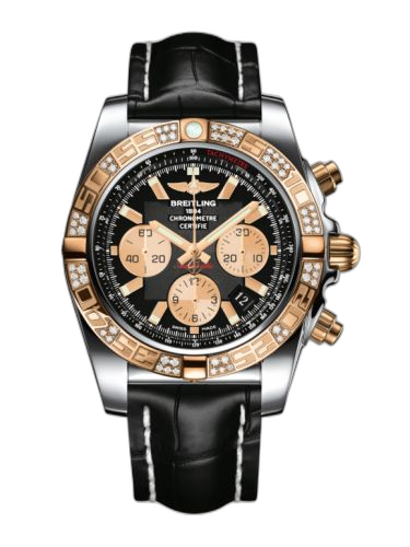 [CB0110AA.B968.743P|] Chronomat 44 Stainless Steel / Rose Gold / Diamond / Onyx Black / Croco