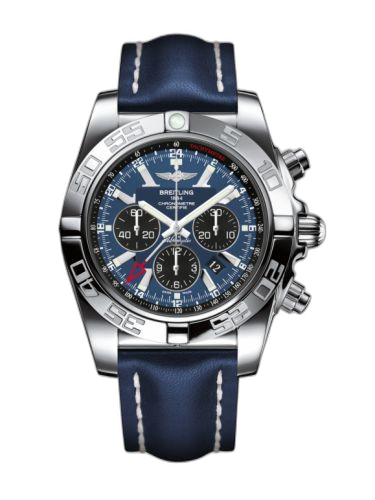 [AB041012.C835.101X] Chronomat 47 GMT Stainless Steel / Blackeye Blue / Calf
