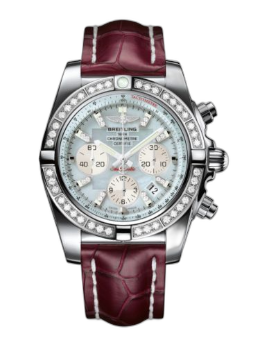 [AB011053.G686.735P] Chronomat 44 Stainless Steel / Diamond / Gray Pearl Diamond / Croco