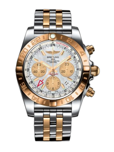 [CB042012.A739.375C] Chronomat 44 GMT Stainless Steel / Rose Gold / Pearl / Bracelet