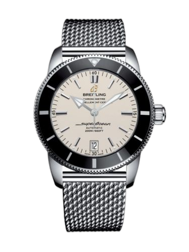 [AB201012/G827/154A] Superocean Heritage II 42 Stainless Steel / Black / Silver / Bracelet