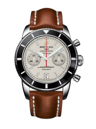 [A2337024.G753.433X] Superocean Heritage 44 Chronograph Stainless Steel / Black / Silver / Calf