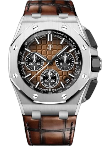 [26420ST.OO.A828CR.01] Royal Oak Offshore 43 Stainless Steel / Brown