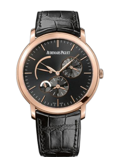[26380OR.OO.D002CR.01] Jules Audemars 26380 Dual Time Pink Gold / Black