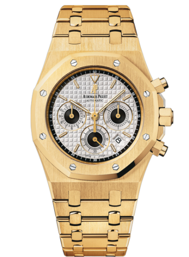 [25960BA.OO.1185BA.02] Royal Oak 25960 Chronograph Yellow Gold / Silver