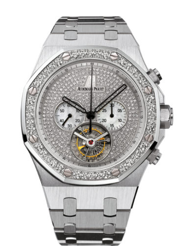 [26039BC.ZZ.1205BC.01] Royal Oak Tourbillon Chronograph White Gold / Diamond