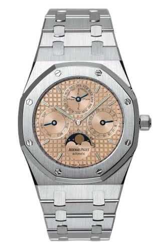 [25820PT.O.0944PT.04] Royal Oak 25820 Perpetual Calendar Platinum / Salmon