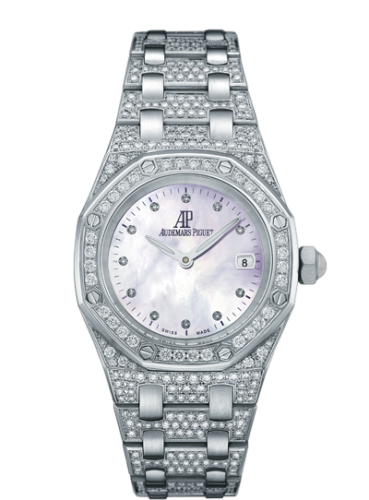 [67602BC.ZZ.1212BC.01] Royal Oak 67602 Quartz White Gold / Diamond / MOP / Bracelet