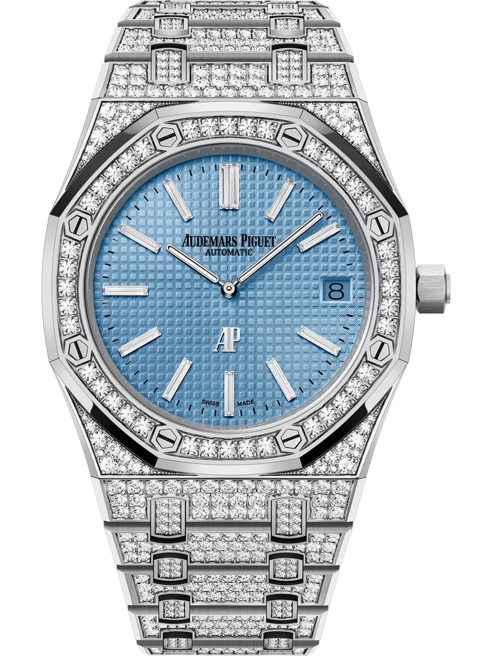 [15202BC.ZZ.1241BC.02] Royal Oak Extra-Thin White Gold / Diamond / Blue