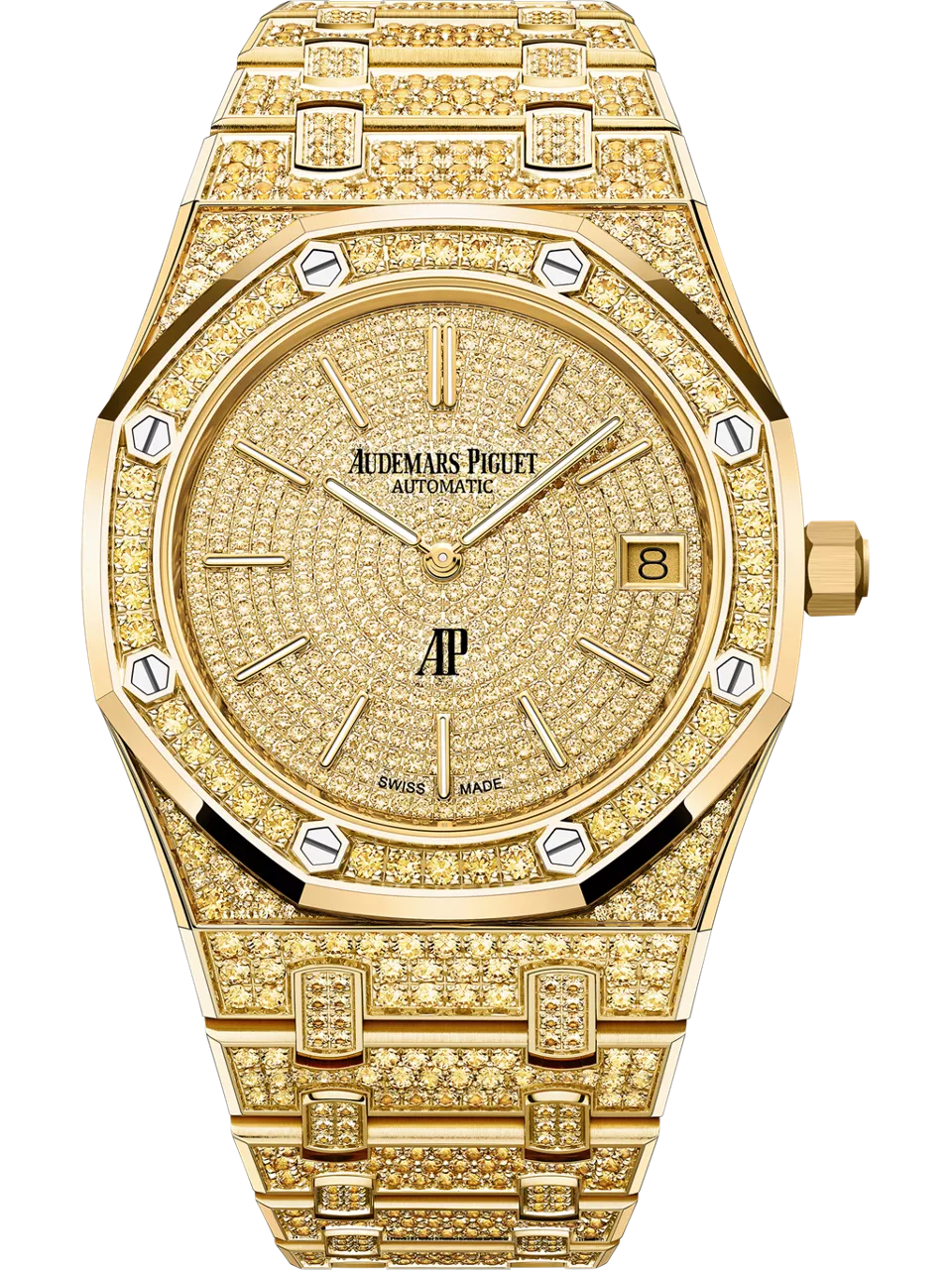 [16202BA.HH.1241BA.01] Royal Oak Extra-Thin Yellow Gold - Sapphire / Sapphire