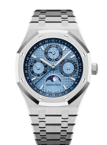 [26574PT.OO.1220PT.01] Royal Oak Perpetual Calendar 41 Platinum / Blue / Switzerland