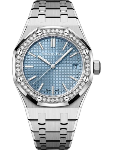 [15551ST.ZZ.1356ST.01] Royal Oak Selfwinding 37 Stainless Steel - Diamond / Ice Blue / 50th Anniversary