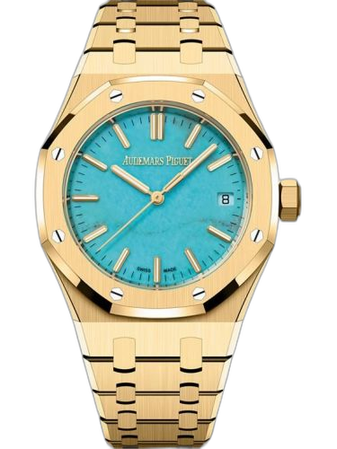 [15550BA.OO.1356BA.01] Royal Oak Selfwinding 37 Yellow Gold / Turquoise
