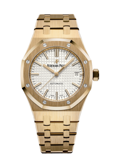 [15450BA.OO.1256BA.01] Royal Oak 15450 Selfwinding Yellow Gold / Silver