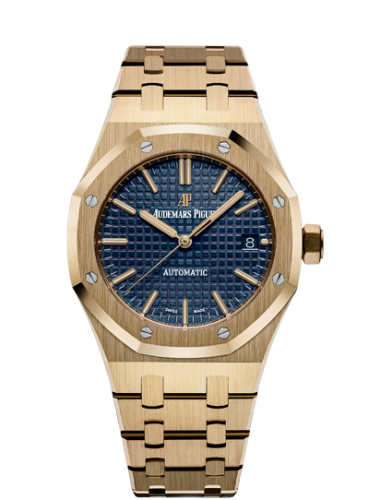 [15450BA.OO.1256BA.02] Royal Oak 15450 Selfwinding Yellow Gold / Blue