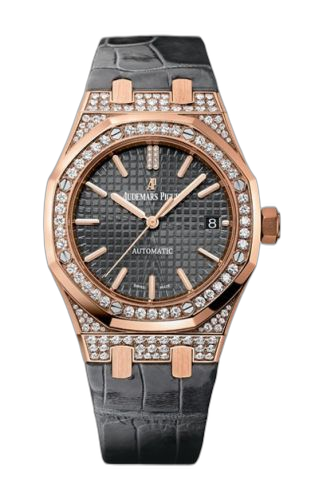 [15452OR.ZZ.D003CR.01] Royal Oak 15452 Selfwinding Pink Gold / Slate / Strap