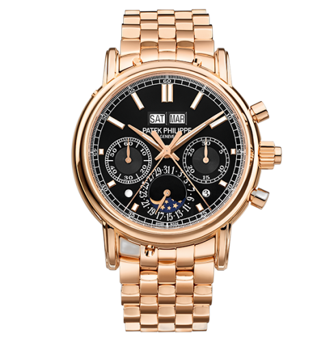 [5204/1R-001] Perpetual Calendar Split-Seconds Chronograph 5204 Rose Gold / Black / Bracelet