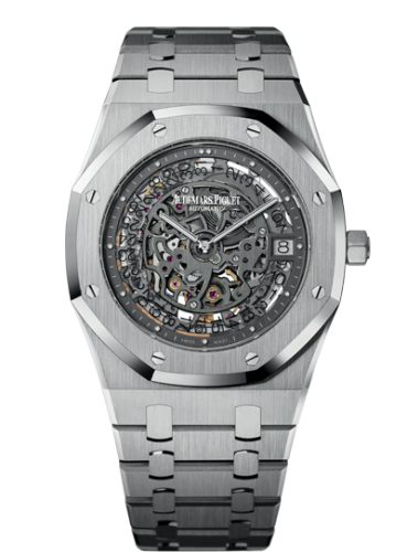 [15203PT.OO.1240PT.01] Royal Oak Openworked 15203 Extra-Thin 40th Anniversary Platinum