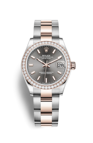 [278381rbr-0017] Datejust 31 Stainless Steel/ Rose Gold / Diamond / Grey / Oyster
