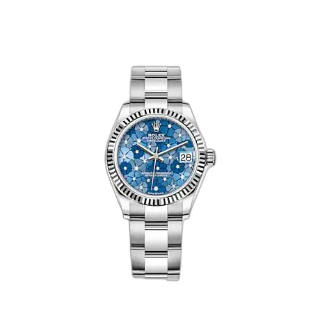 [278274-0035] Datejust 31 Stainless Steel Fluted / Oyster / Blue - Floral