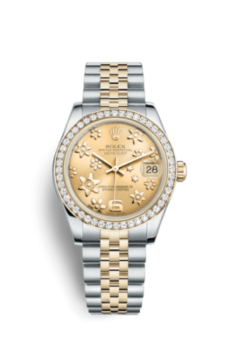 [178383-0006] Datejust 31 Rolesor Yellow Diamond / Jubilee / Champagne Floral