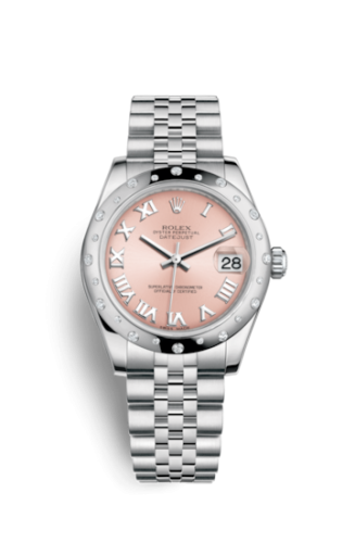[178344-0019] Datejust 31 Stainless Steel Domed Diamond / Jubilee / Pink - Roman