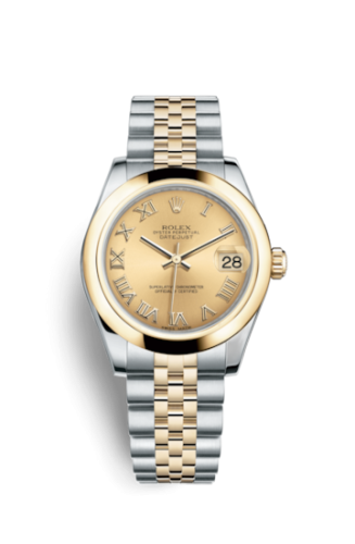 [178243-0073] Datejust 31 Rolesor Yellow Domed / Jubilee / Champagne Roman