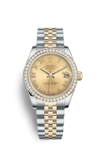[178383-0011] Datejust 31 Rolesor Yellow Diamond / Jubilee / Champagne Roman