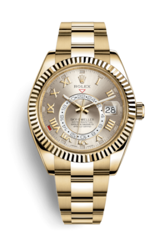 [326938-0001] Sky-Dweller Yellow Gold / Silver Roman