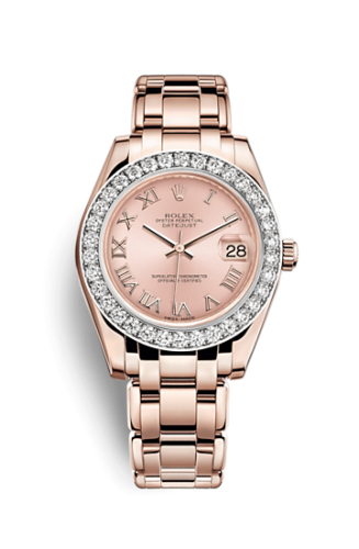 [81285-0020] Datejust Pearlmaster 34 Everose Diamond Pink Roman