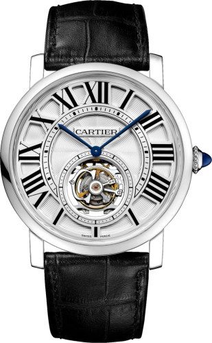 [W1556216] Rotonde de Cartier Flying Tourbillon White Gold / Silver