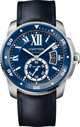 [WSCA0010] Calibre de Cartier Diver Stainless Steel / Blue / Rubber