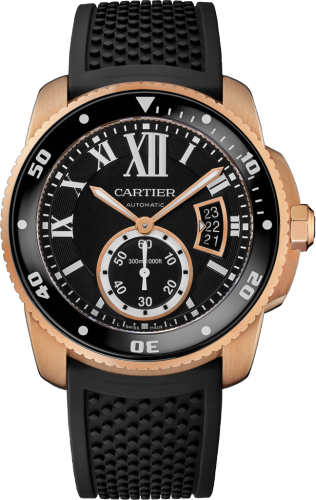 [W7100052] Calibre de Cartier Diver Pink Gold / Black