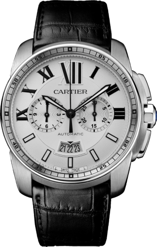 [W7100046] Calibre de Cartier Chronograph Stainless Steel / Silver