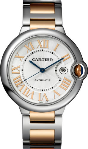 [W6920095] Ballon Blue de Cartier 42 Automatic Stainless Steel / Pink Gold / Silver / Bracelet