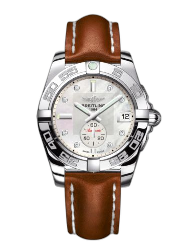 [A3733012/A717/412X/A16BA.1] Galactic 36 Automatic Stainless Steel / Pearl Diamond / Calf