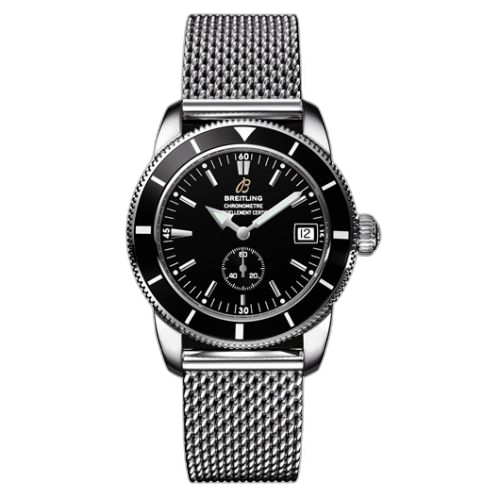 [A3732024.B869] Superocean Heritage 38 Stainless Steel / Black / Milanese