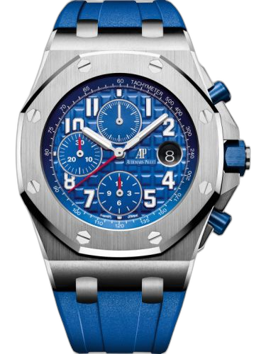 [26470ST.OO.A030CA.01] Royal Oak Offshore 42 Stainless Steel / Indigo / Rubber
