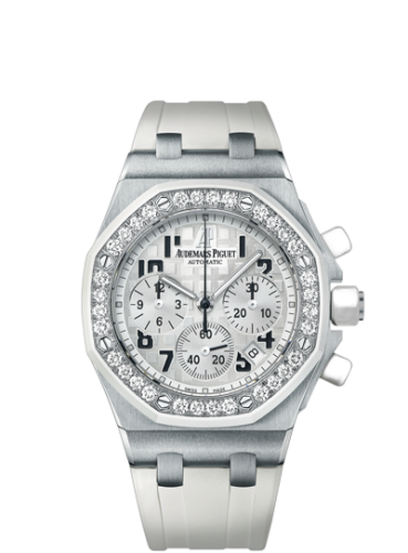 [26048SK.ZZ.D010CA.01] Royal Oak OffShore 26048 Lady Chronograph Stainless Steel / White