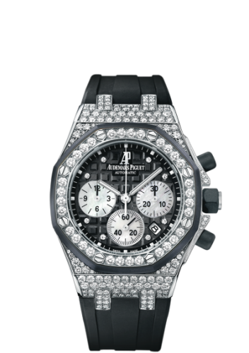 [26092CK.ZZ.D002CA.01] Royal Oak Offshore 26092 Lady Chronograph White Gold / Black