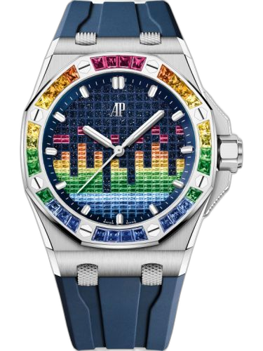 [15601BC.YY.D343CA.01] Royal Oak Offshore Selfwinding Music Edition White Gold - Rainbow / Aventurine