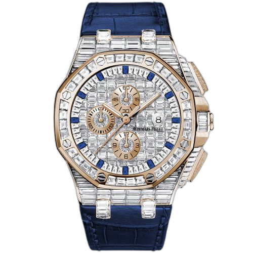 [26403OR.ZZ.D322CR.01] Royal Oak Offshore Pink Gold - Baguette / Sapphire