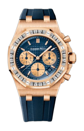 [26236OR.ZZ.D027CA.01] Royal Oak OffShore Lady Chronograph Pink Gold / Blue / Bartorelli